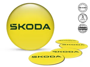 Skoda Felgenaufkleber Version Stilvolles gewölbtes Design